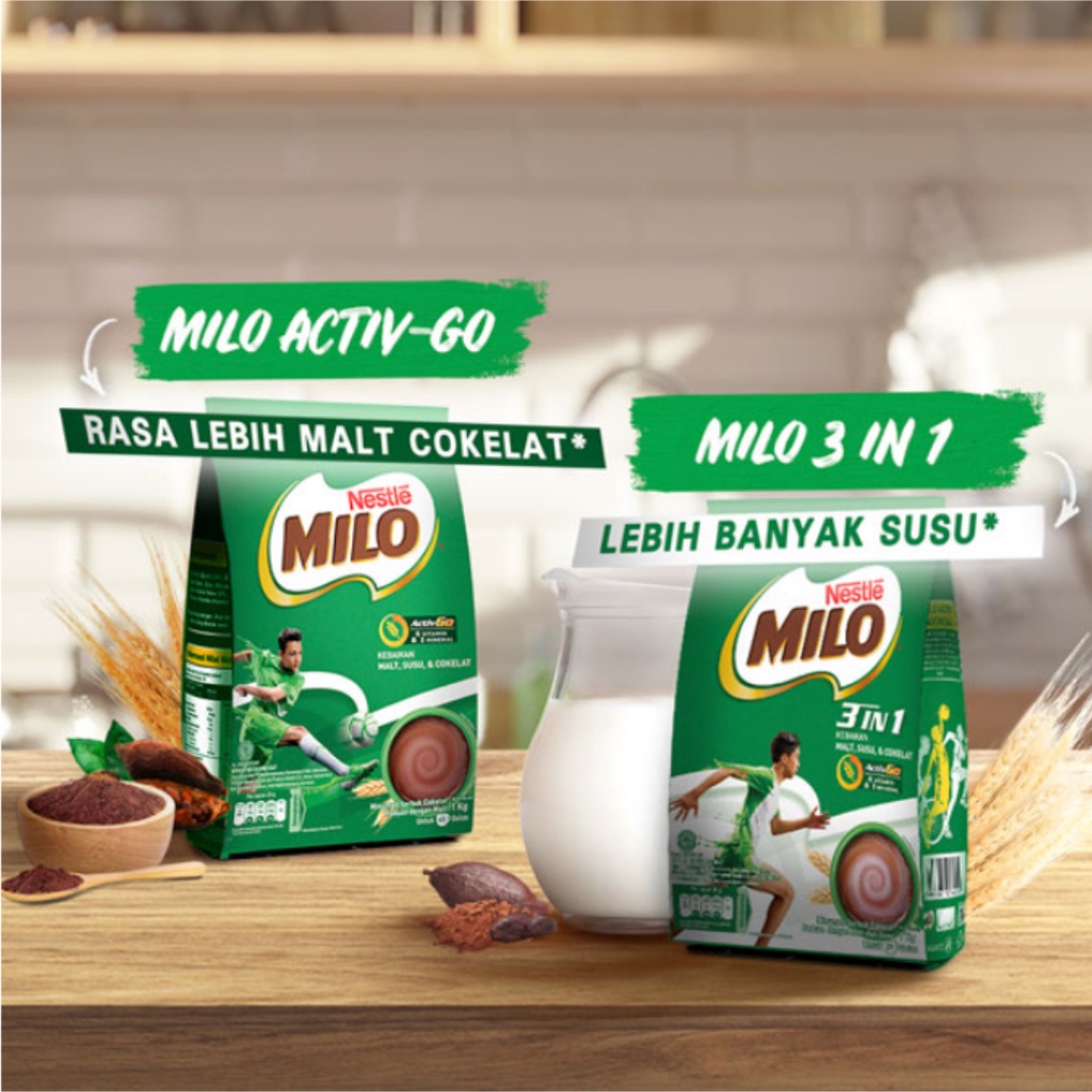 

MILO Active-Go Susu Coklat Kemasan Pouch 300gr Minuman Coklat Enak Bernutrisi