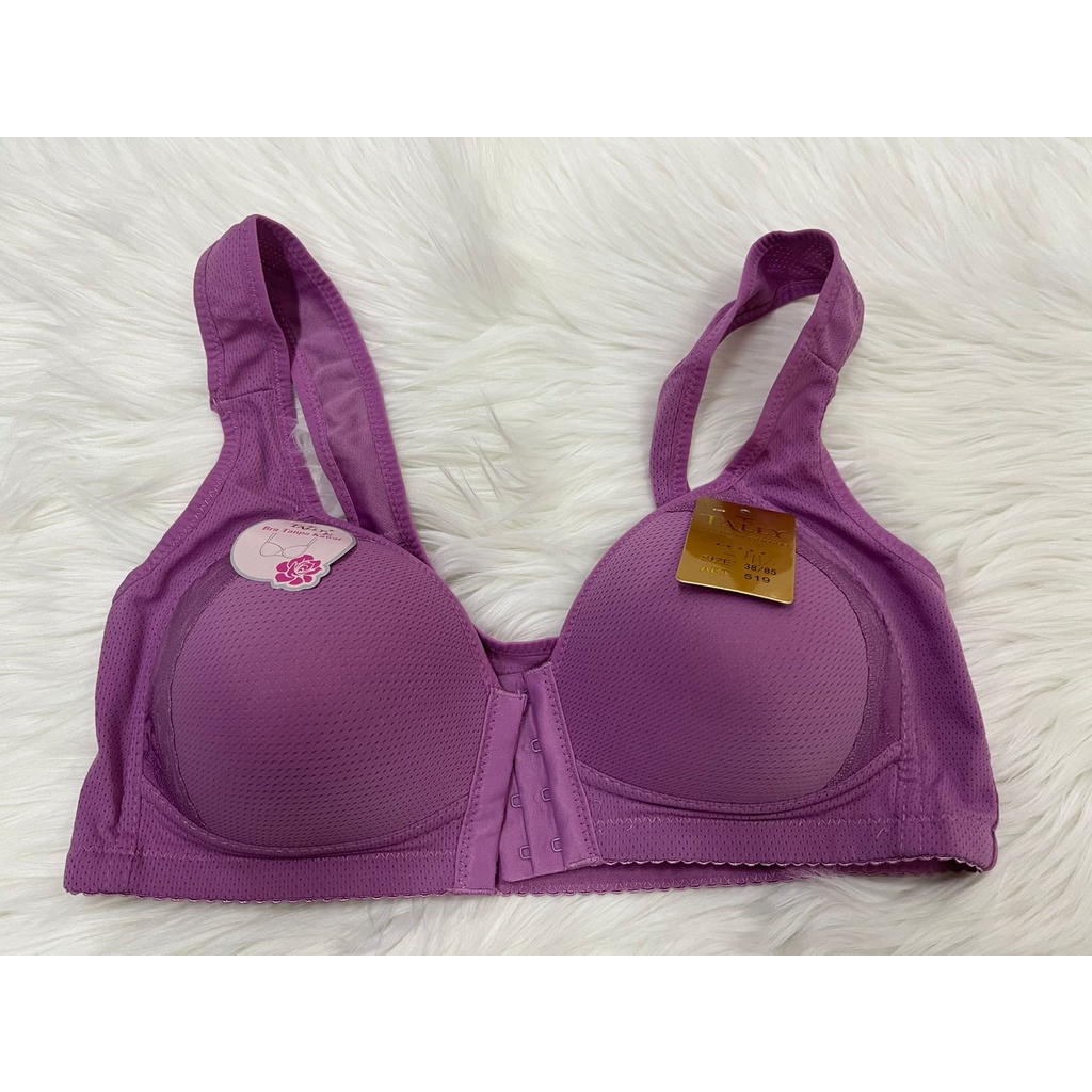 Bra / BH Tally 519 (Cup Besar, Buka Kait Dari Depan, Busa Tipis, Tanpa Kawat) TALLY BRA BH 519 I SIZE 36-42 I TANPA KAWAT I BUSA TIPIS I KANCING/ KAIT DI DEPAN | CUP C