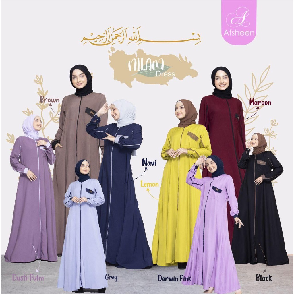 Nilam Dress | Gamis Dewasa by Afsheen