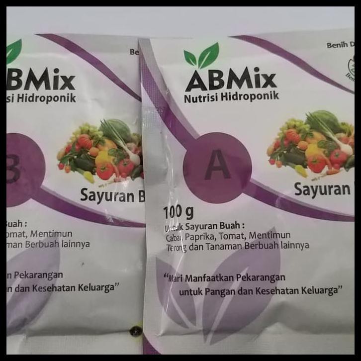 NUTRISI PUPUK HIDROPONIK AB MIX SAYURAN BUAH UNTUK LARUTAN 100L AIR