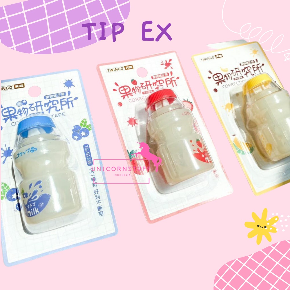 Tip Ex Lucu Tipex Stipo Correction Tape Yougurt Sekolah Cewek Tipe X