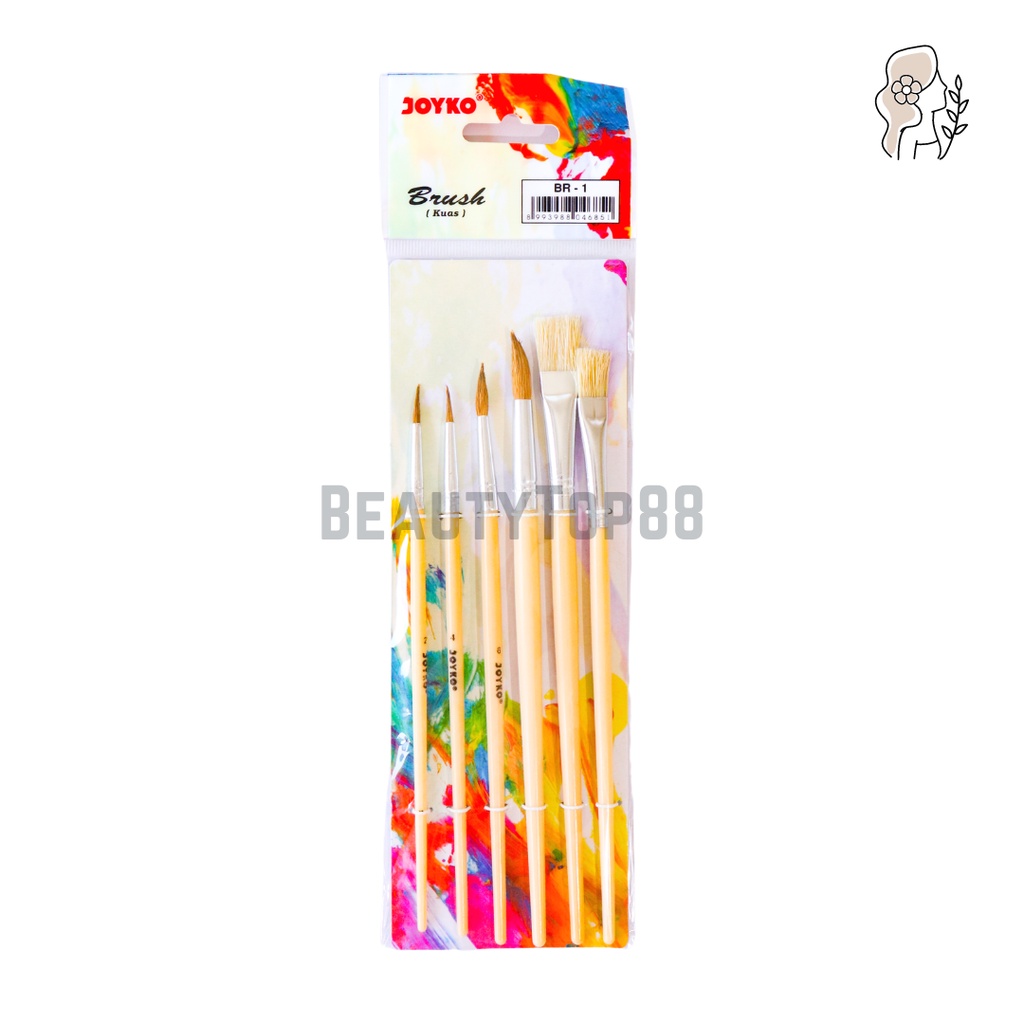 

Brush Set / Kuas Lukis Joyko BR-1 [ISI 6 PCS]