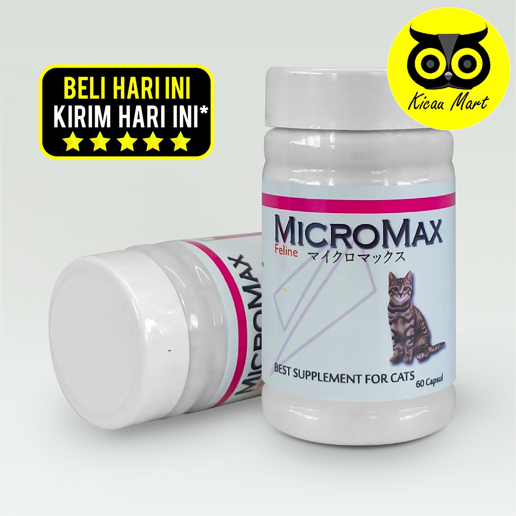 MICROMAX Vitamin Imun Kucing Obat Kucing Sakit Flu Lesu Bulu Kusam Suplemen Vitamin Breeder Ternak Kucing Kitten Micromax Kapsul