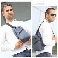 Tas Selempang Pria / Slempang / Sling Bag USB Port Charger (YTR05)