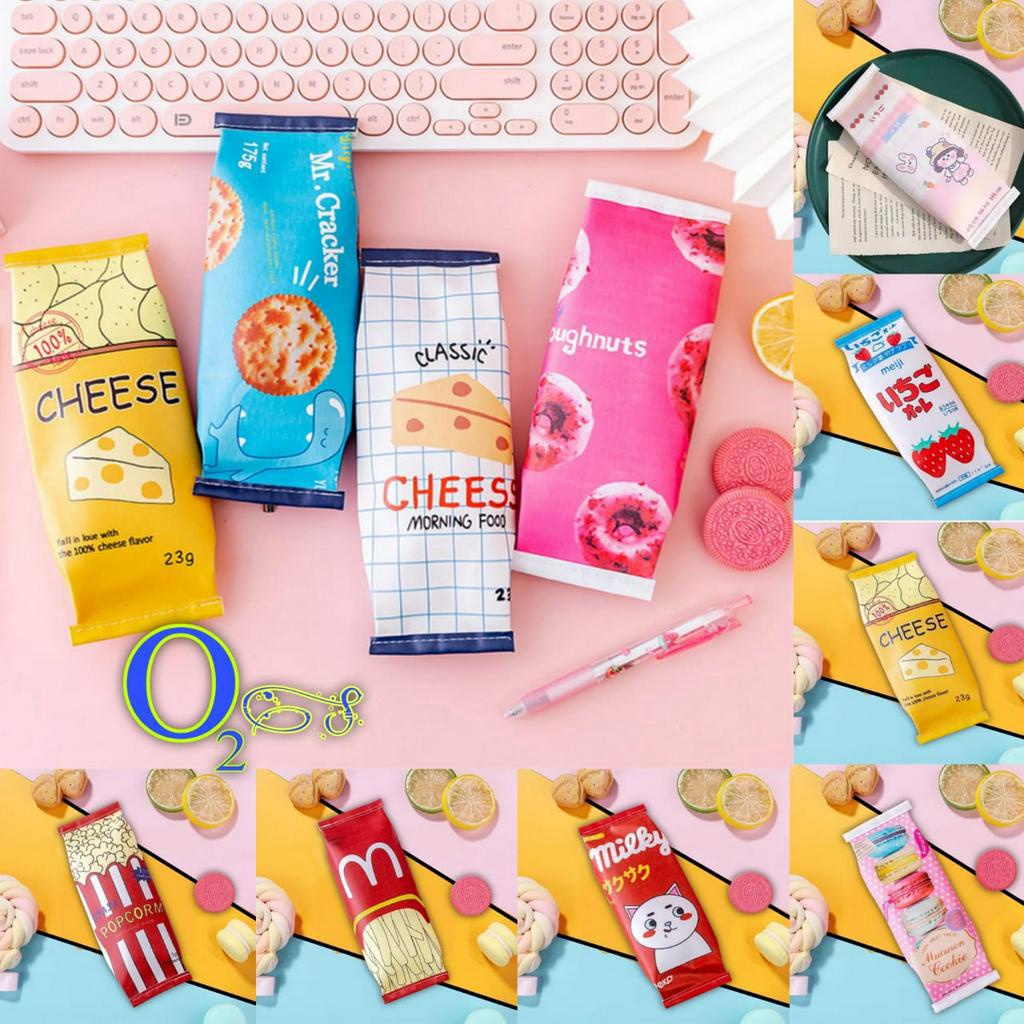 

O2S - Kotak Pensil Lucu Motif Bungkus Snack Tempat Pensil Karakter lucu