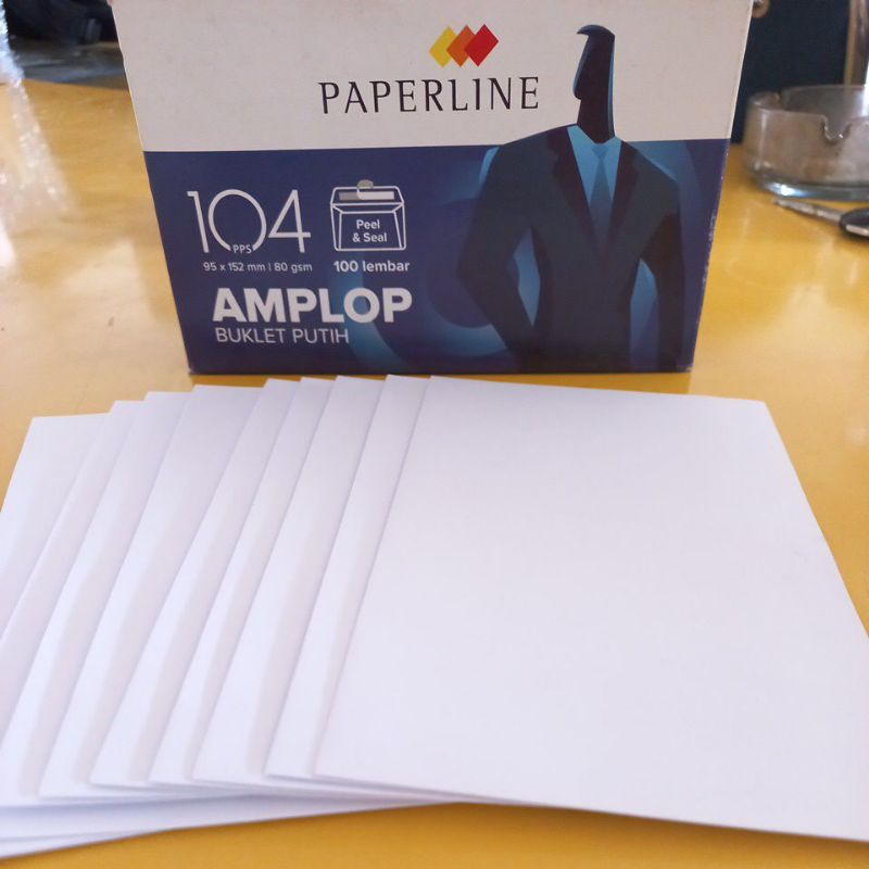 

Amplop Paperline No 104 / Amplop Putih / Amplop Uang / Amplop Surat 10Lembar