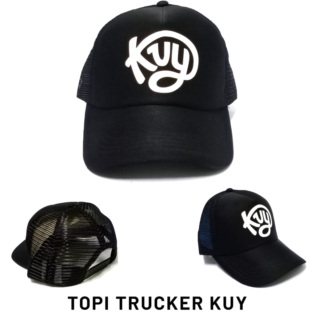 topi trucker jaring hat cap distro KUY polos custom pria wanita