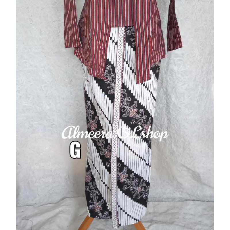 Rok jarik wiru bawahan kebaya dan surjan /  jarik wiru jadi pria dan wanita-4