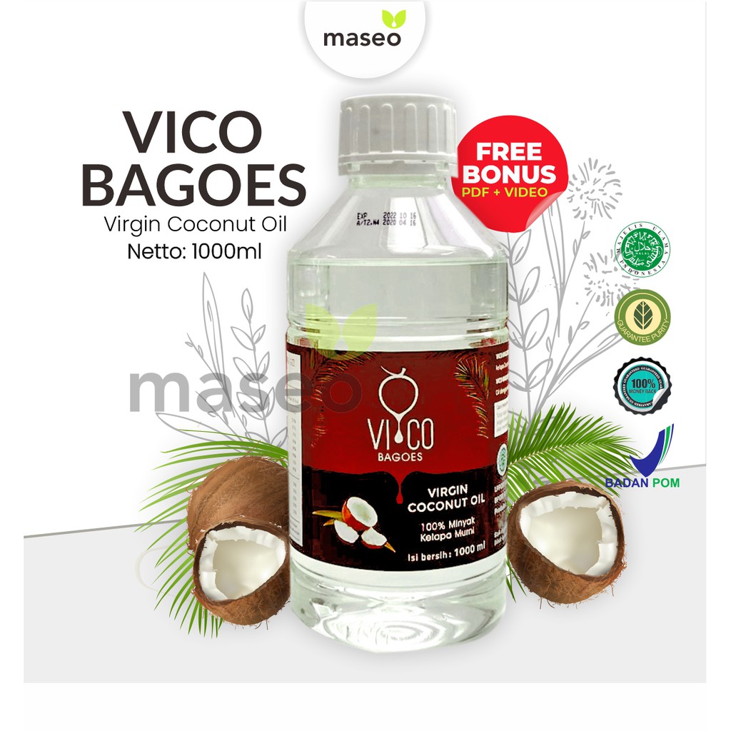 Vco Vico Bagoes 100 Minyak Kelapa Murni 1 Liter Pencernaan Kulit Jantung Diabetes Liver Indonesia