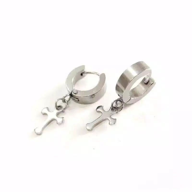 Anting Tindik Salib Stainless steel Termurah