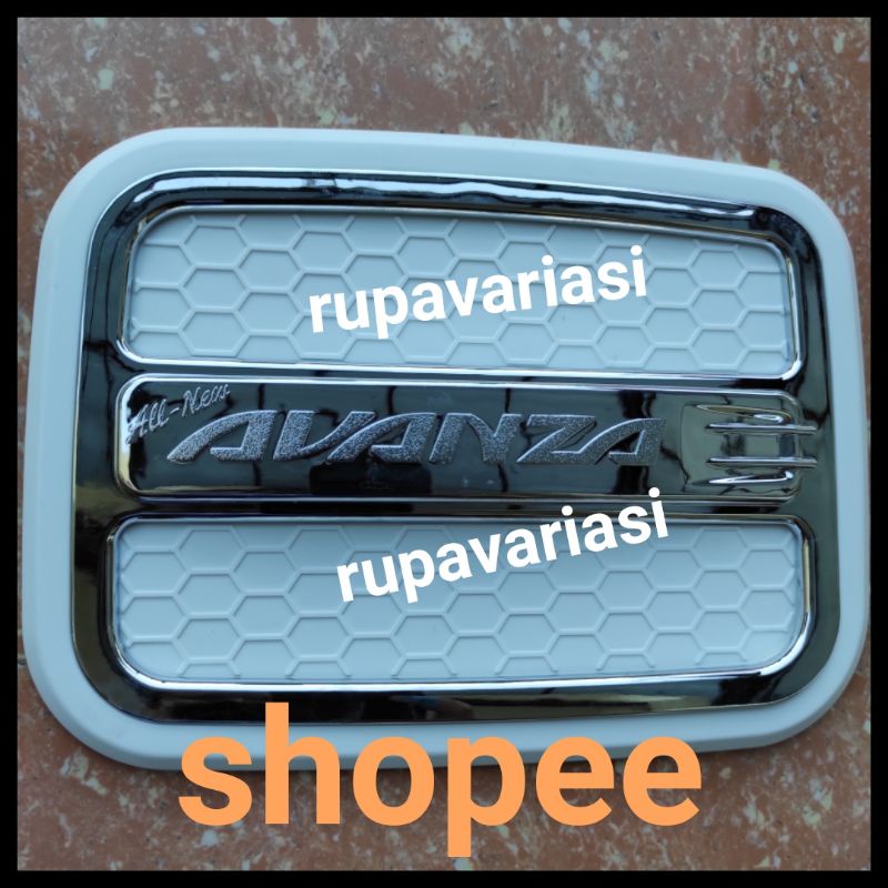 Tank cover TUTUP TANGKI bensin TOYOTA ALL NEW AVANZA / VELOZ 2012 sampai - 2021 WARNA PUTIH