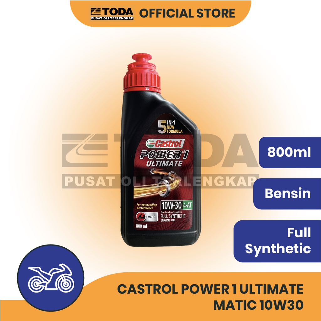 CASTROL POWER 1 ULTIMATE MATIC 10W30 - OLI CASTROL ORIGINAL