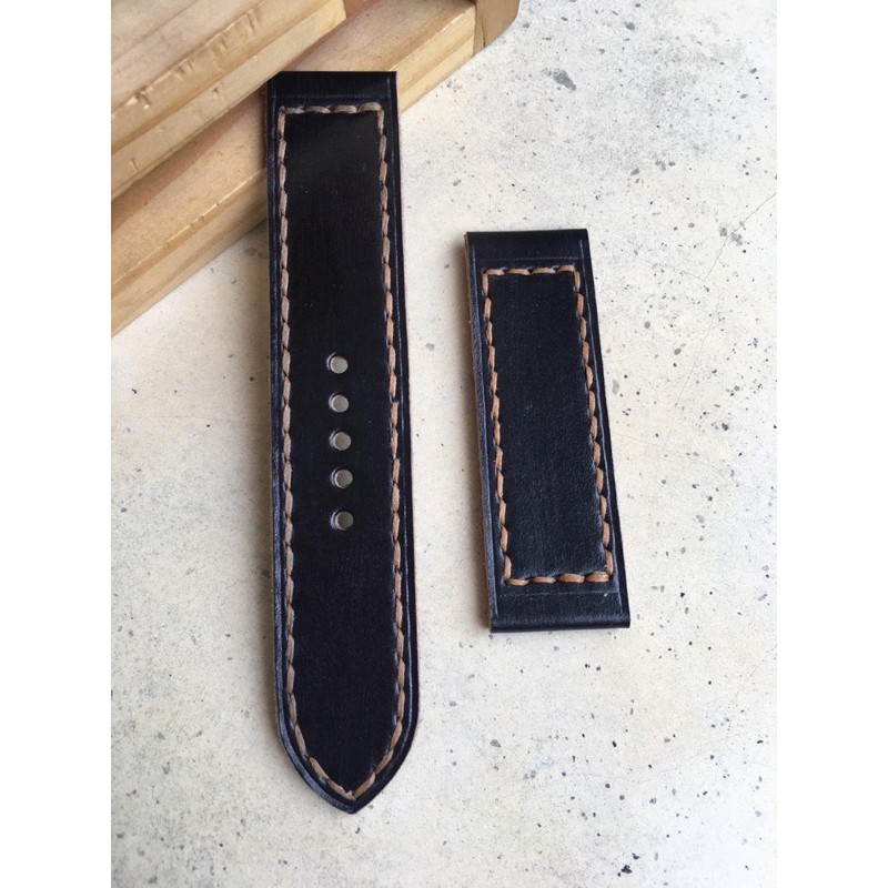 TALI JAM TANGAN KULIT ASLI - STRAP JAM KULIT - Ukuran 24mm - HANDMADE