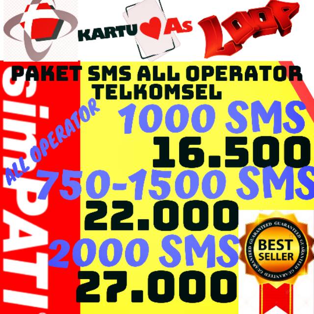 [MURAH] Paket SMS TELKOMSEL ALL OPERATOR 1 Bulan dan 1 Hari Termurah PROMO
