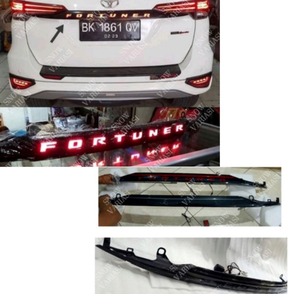 Trunk Lid List Bagasi All New Fortuner 2016 2021 VRZ TRD Running Lamp Led