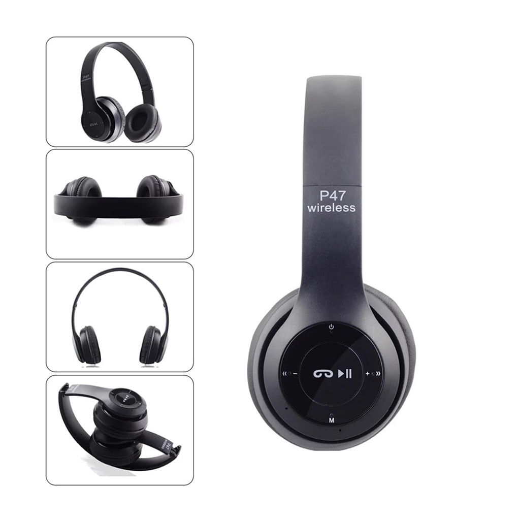 Headset Wireless P47 - Bluetooth Headphone Bando Pure Bass P47 Handsfree