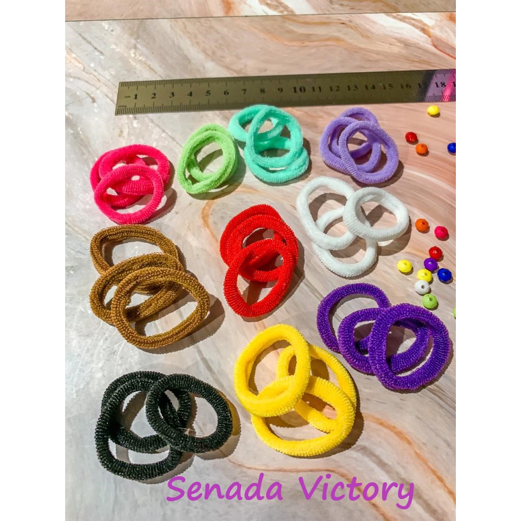 Senada Victory Kunciran Rambut Donat Mini Warna Isi 3 PCS Ikat Rambut Donat Mini