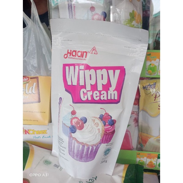 Whipping cream Haan kemasan baru. 200 gr tanpa dus.