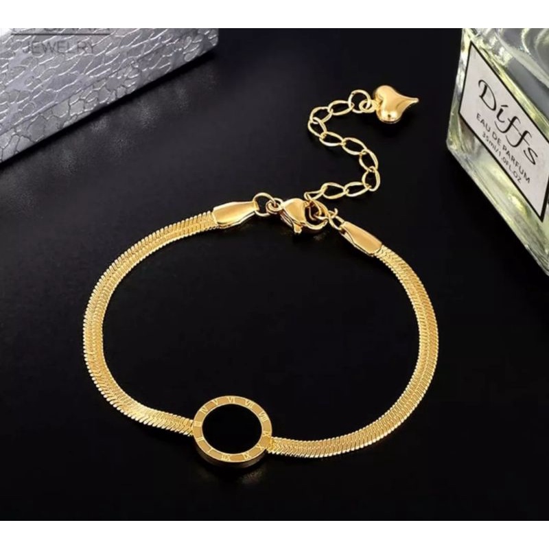 Gelang Tangan Titanium Wanita Anti Karat/Gelang Titanium Asli ORI import Korea/Gelang Titanium Wanit