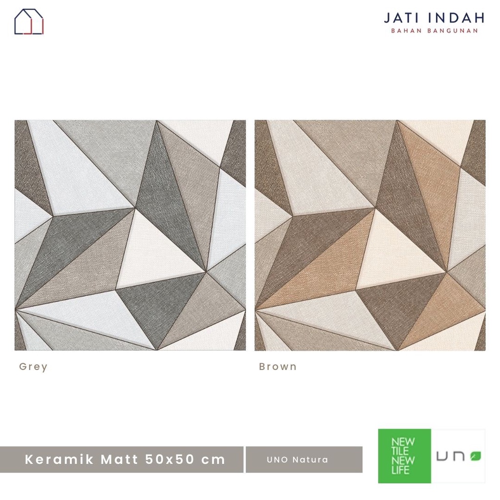 Keramik Matt Doff 50x50 cm UNO Natura (Kamar Mandi, Garasi, Teras)