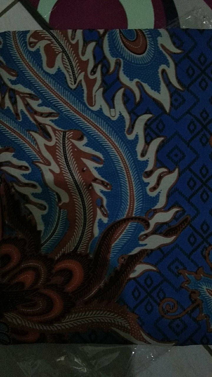 Kain Batik Solo (alusan Limited Stock) Motif Burung Terbang Warna Biru Bca