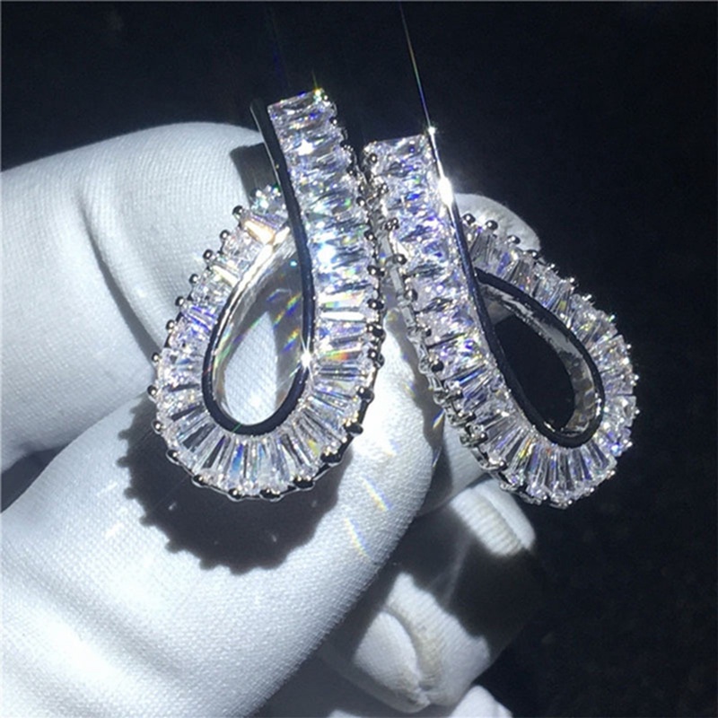 Anting Stud Cubic Zirconia Ukuran Kecil Untuk Aksesoris Wanita