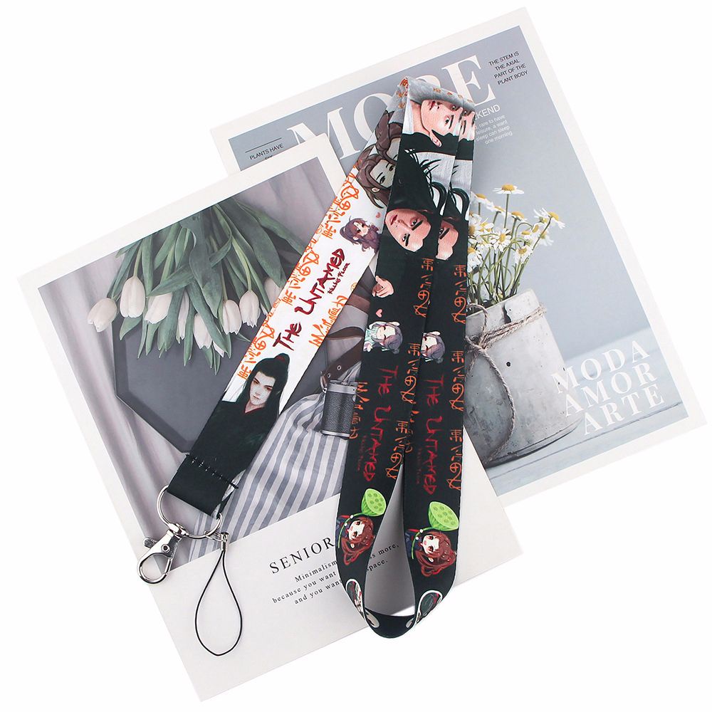 QUINTON Cut Lanyards Rabbit Pattern Mobile Phone Strap Anime Mo Dao Zu Shi Certificate Lanyard Keyring Mobile Phone Lanyard Neckband Webbing Hang Rope Lan Wangji Mobile Phone Hanging Rope