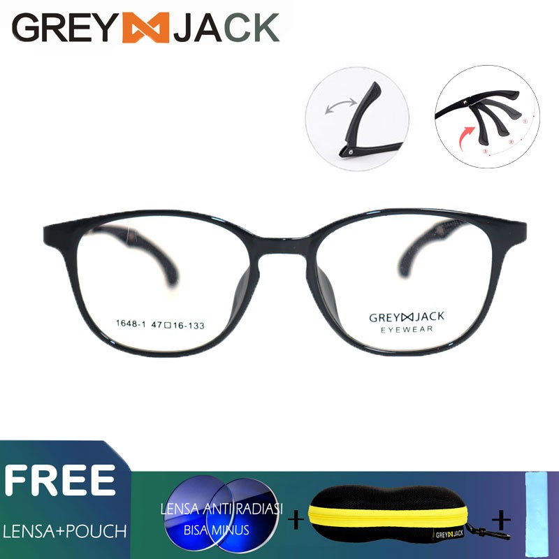

Kacamata sport/ GREY JACK/TR90 anti radiasi blueray bisa minus 1648