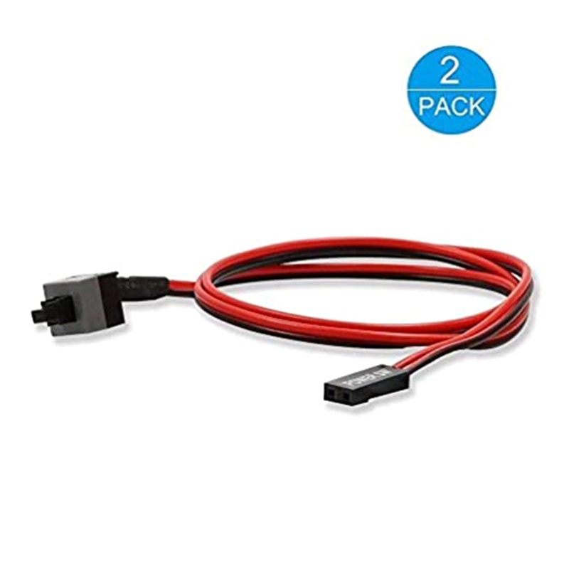 Cre 0.5m 2pin Saklar Komputer Line Restart Kabel Chassis Boot Line Reset Line Kabel Listrik