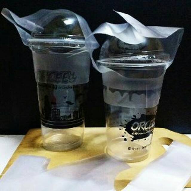 Isi -/+ 110pcs Plastik Tenteng Gelas T Cup Babble , Juice Plastik T-Cup T CUP TAKE AWAY 1 Gelas kantong 1gelas