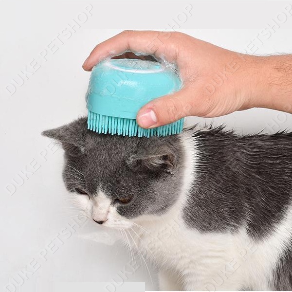 Sikat Mandi Kucing Silikon Sisir Pijat Bentuk Sikat Anjing Mandi Hewan Peliharaan
