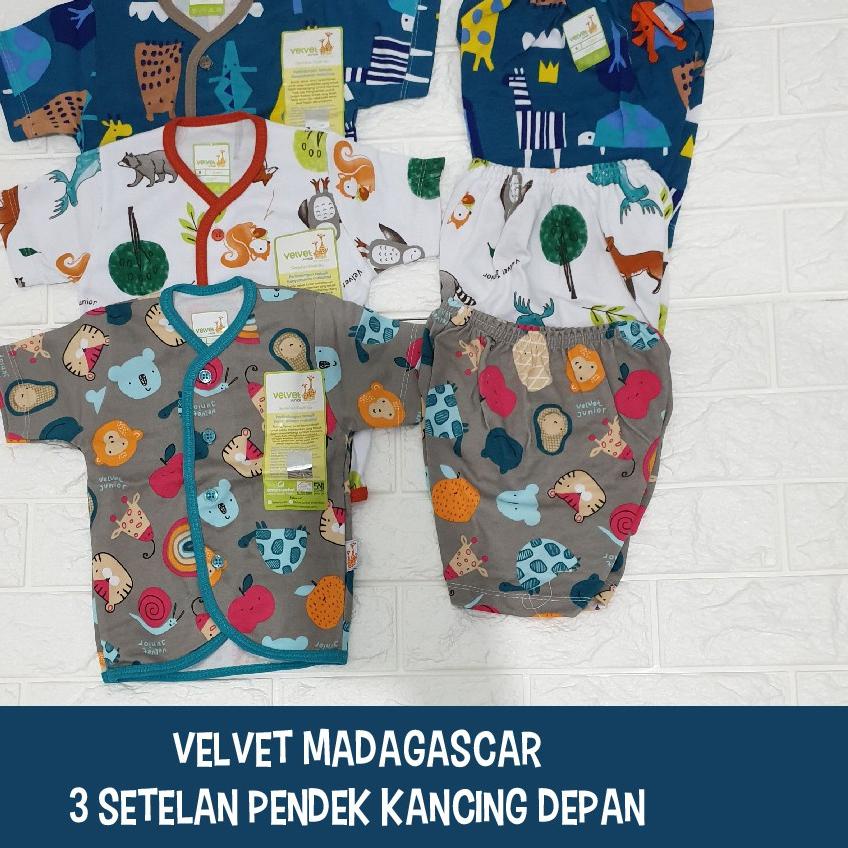 ♖ Velvet Setelan Pendek(3Setelan) ☉