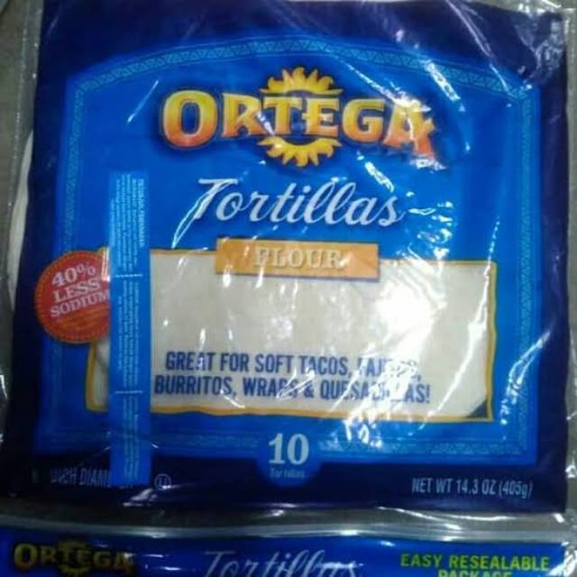 ORTEGA FLOUR TORTILLAS 10"
