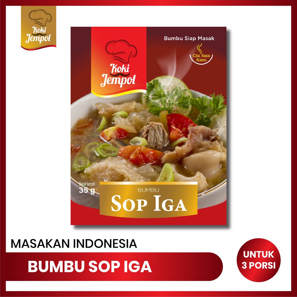 

Bumbu Masak Instant SOP IGA SOP BUNTUT Koki Jempol 35gr