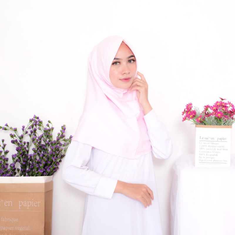 Alantasik - Jilbab Sport Khimar Pet Antem Uk S / Jilbab instant Ukuran S / Jilbab Sekolah R.8