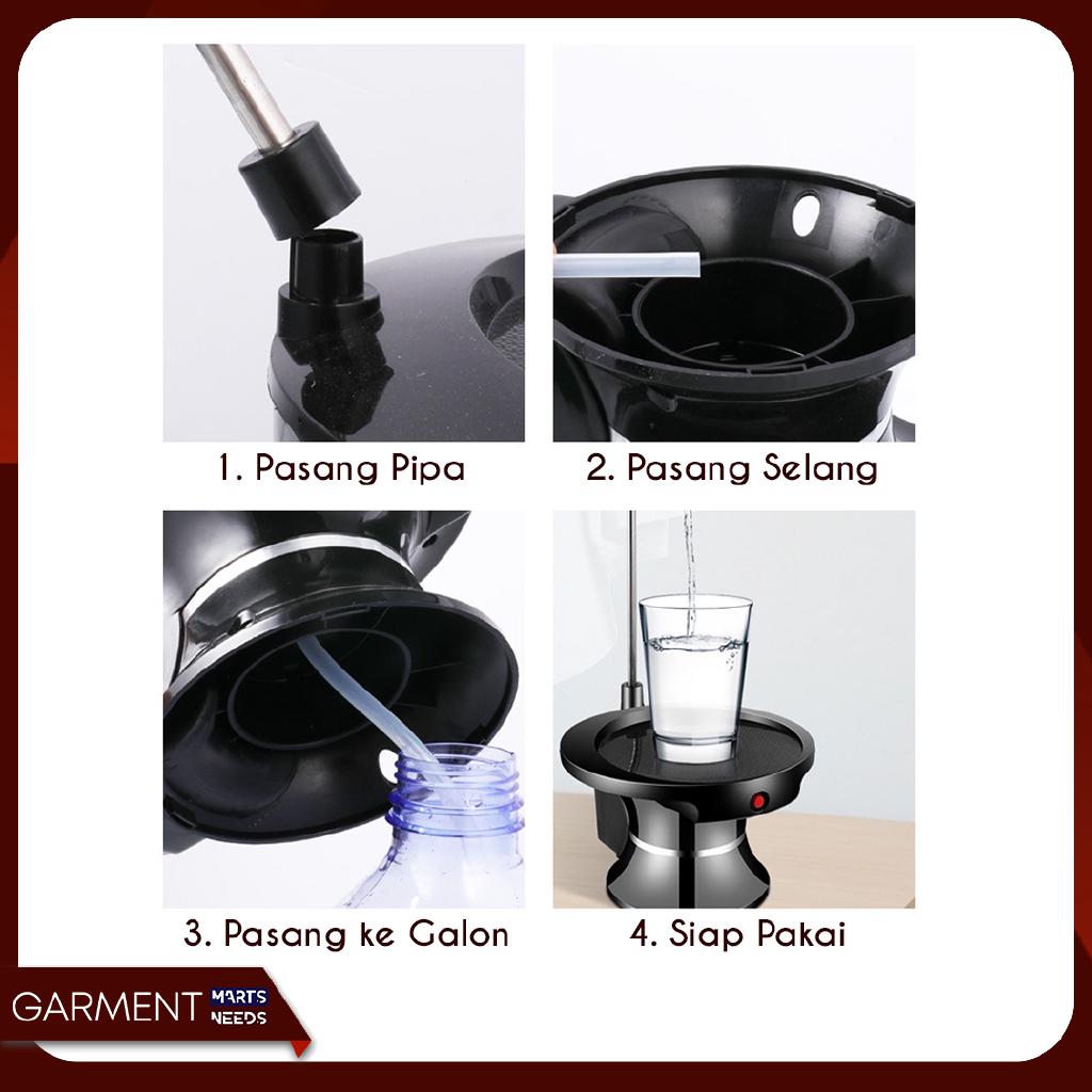 Pompa Galon Tatakan Meja Elektrik Otomatis Rechargeable