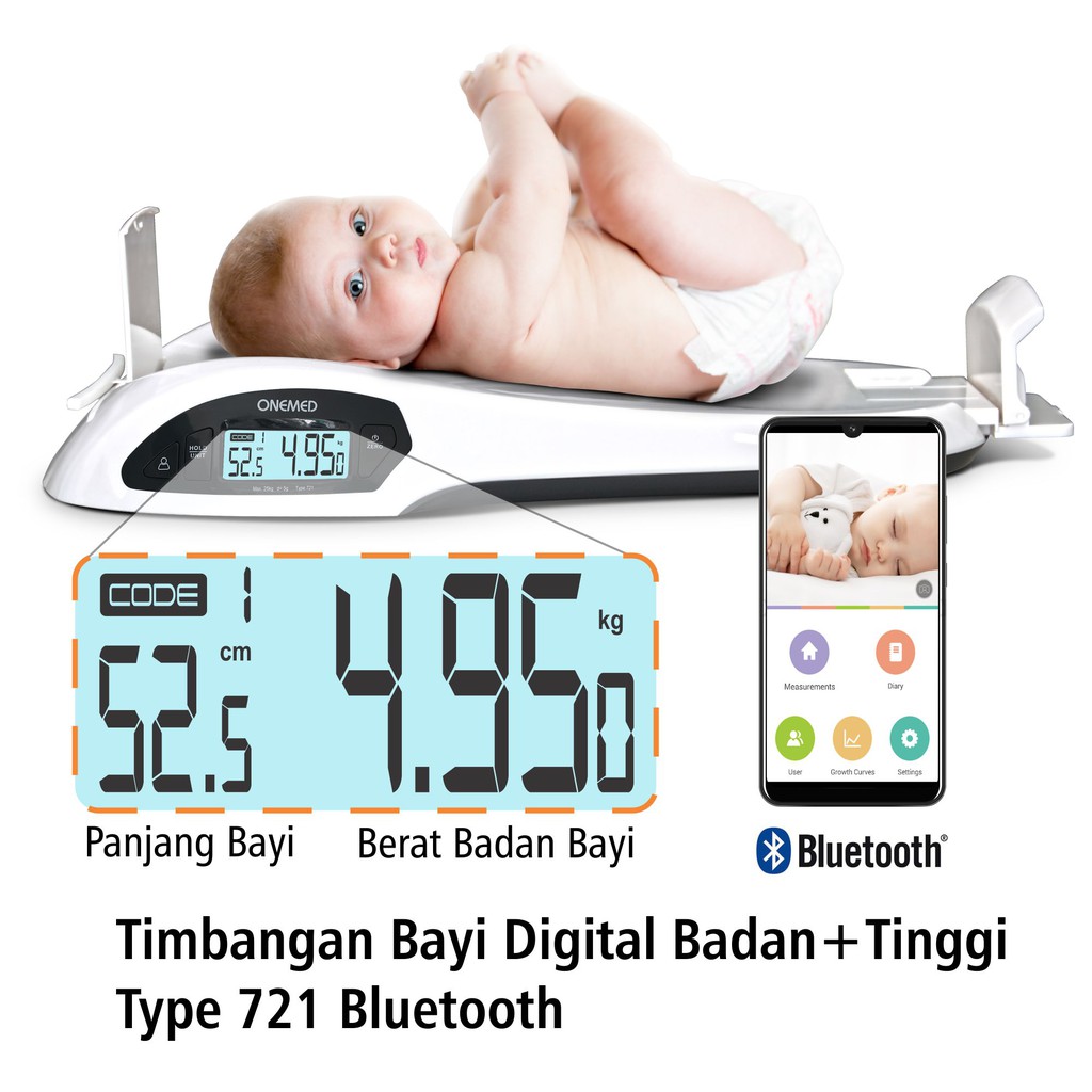 Timbangan Bayi Digital Type 721 &amp; Bluetooth Onemed OJ