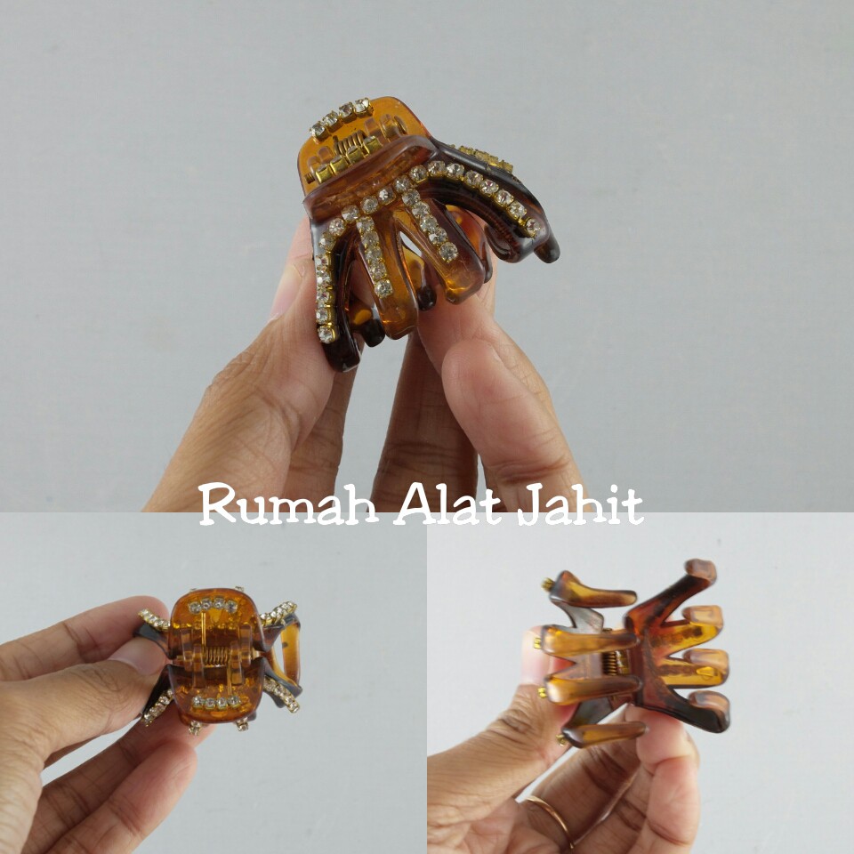 Jepit Rambut / Jedai Kecil Permata Baris 4cm