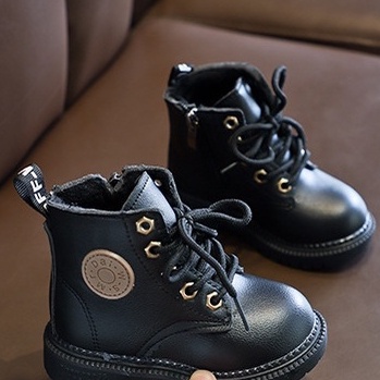 Boot Sepatu Anak Perempuan Boot Docmart Kulit Tali Gaya Keren Fashion British DM-C