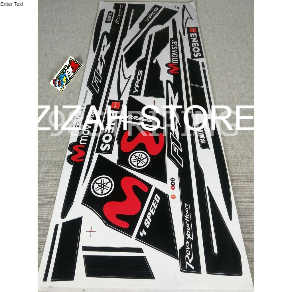 STIKER STRIPING FIZR FIZ R MOVISTAR HITAM MERAH