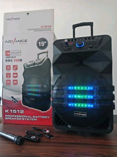 Advance Speaker Meeting Portable 15 inch ADVANCE K-1512 Bluetooth bonus 2 Mic