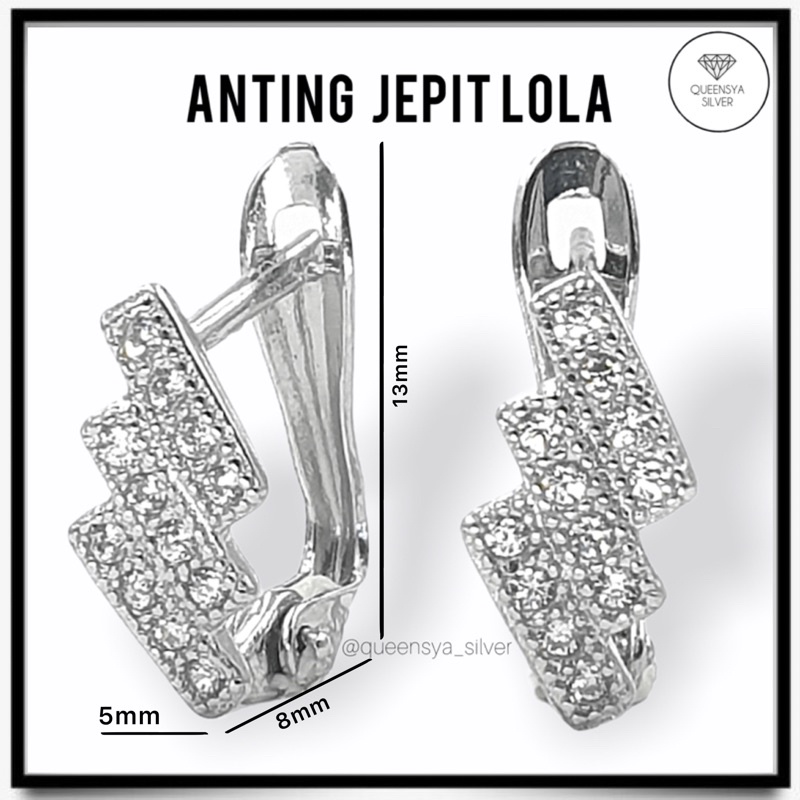 Anting Jepit wanita perak asli 925 || Anting wanita ala Korea style