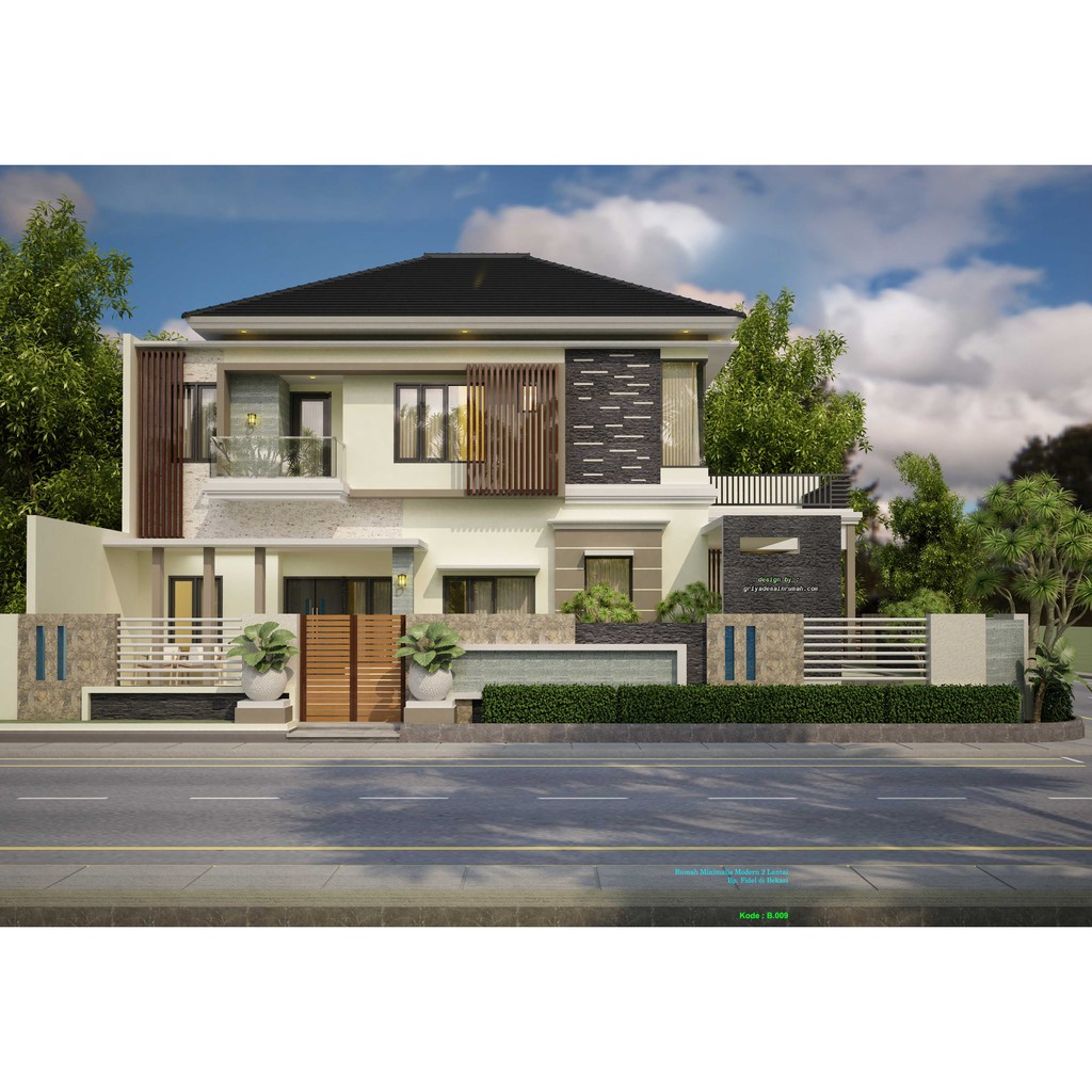Jual Desain Rumah 2 Lantai 6 Kamar Tidur Minimalis Indonesia Shopee Indonesia
