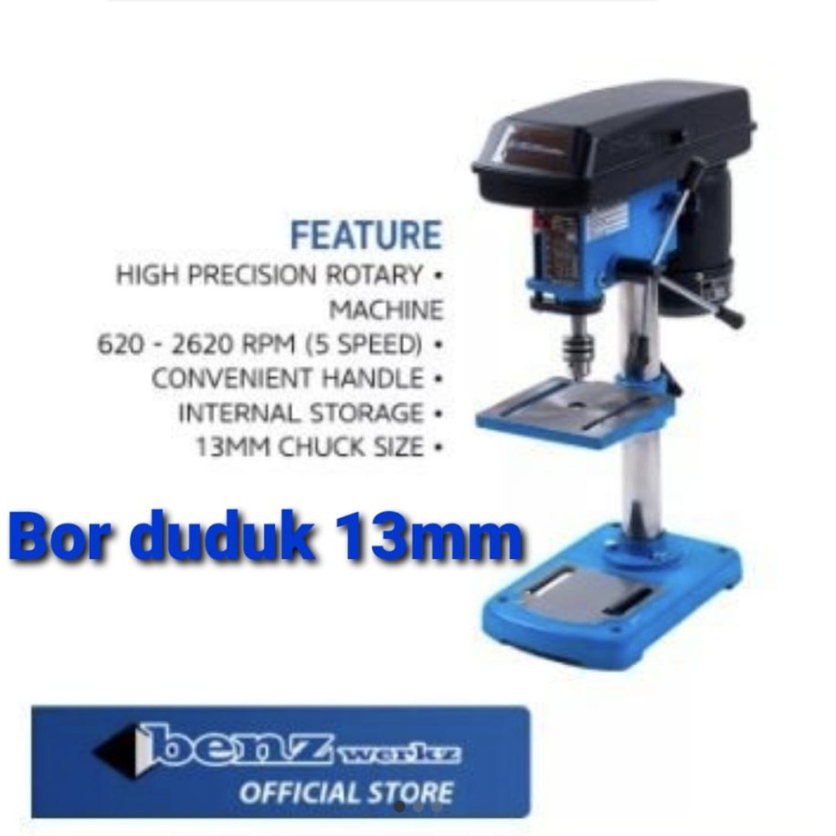 Mesin Bor Duduk 13mm 350Watt / Bench Drill bz 8113 BENZ Mollar