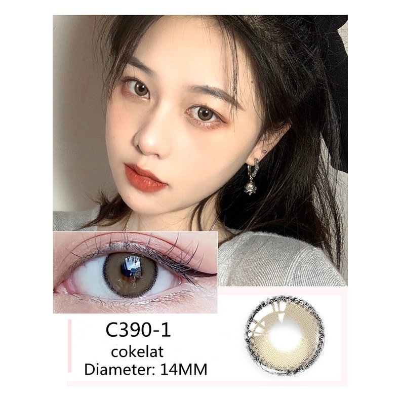 1 pasang lensa kontak berwarna diameter 16 MM lensa kontak per tahun lensa mata soflen mata soflen soflens softlens