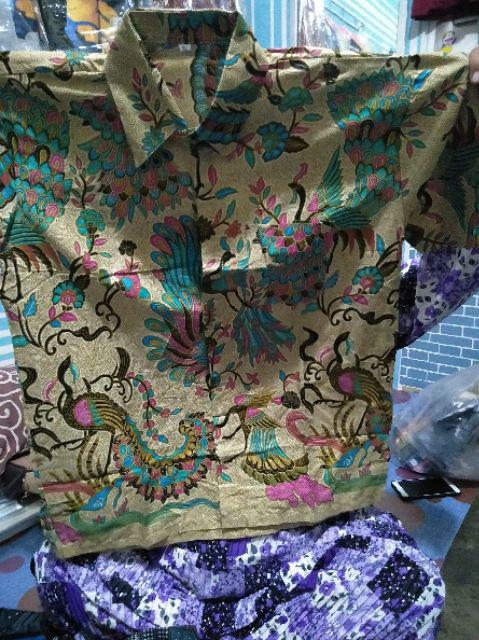 Nailo Batik Hrb026 Kenongo Kemeja Tosca Pendek Pekalongan Padi M L Xl Sogan Tulis Halus Kemeja Batik