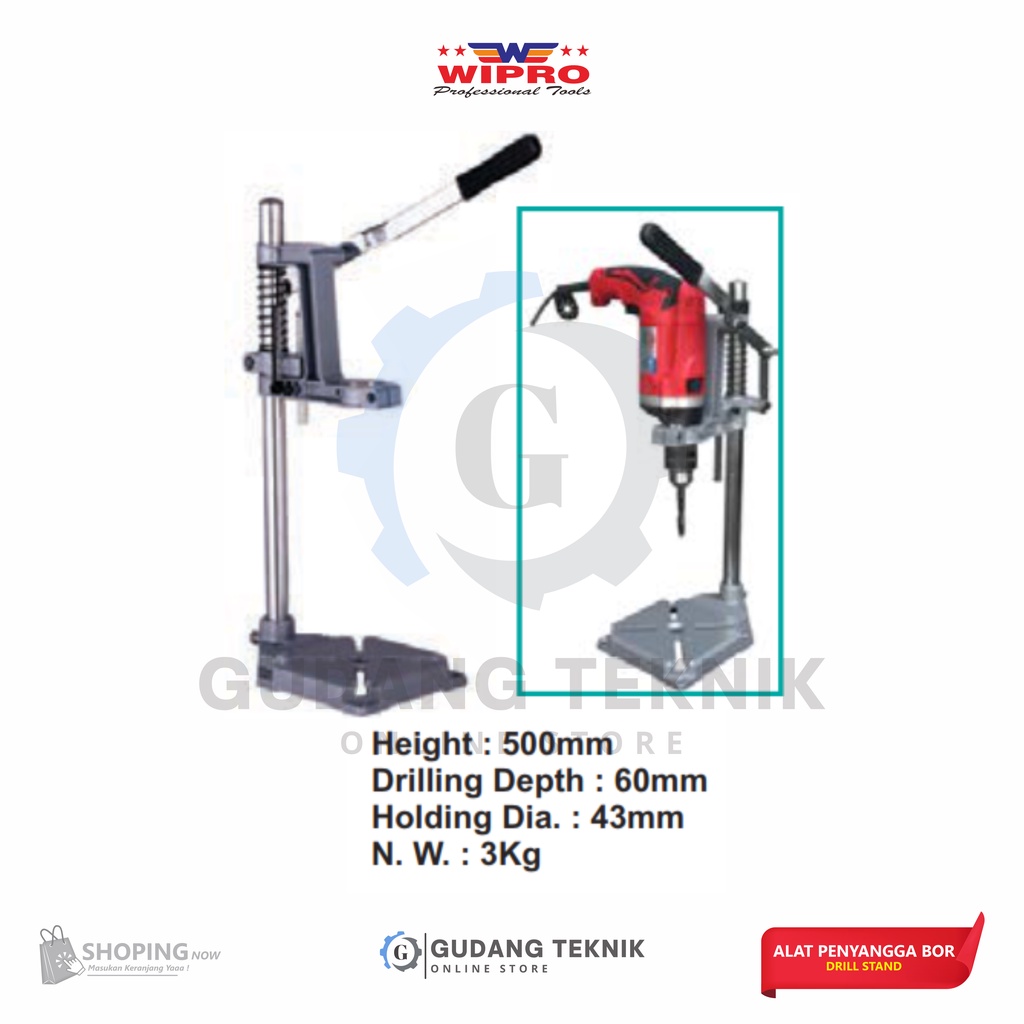 Drill Stand Bor WIPRO DS-500 / Dudukan Pegangan Bor WIPRO DS500 - Alat Penyangga Bor DS 500