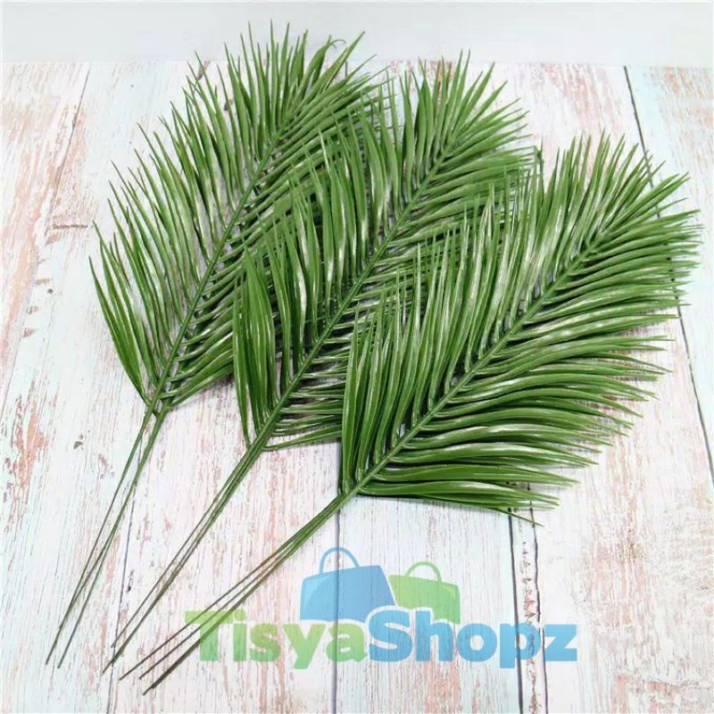 Daun Pakis Plastik Single / Daun Hias Palm Pakis Plastik