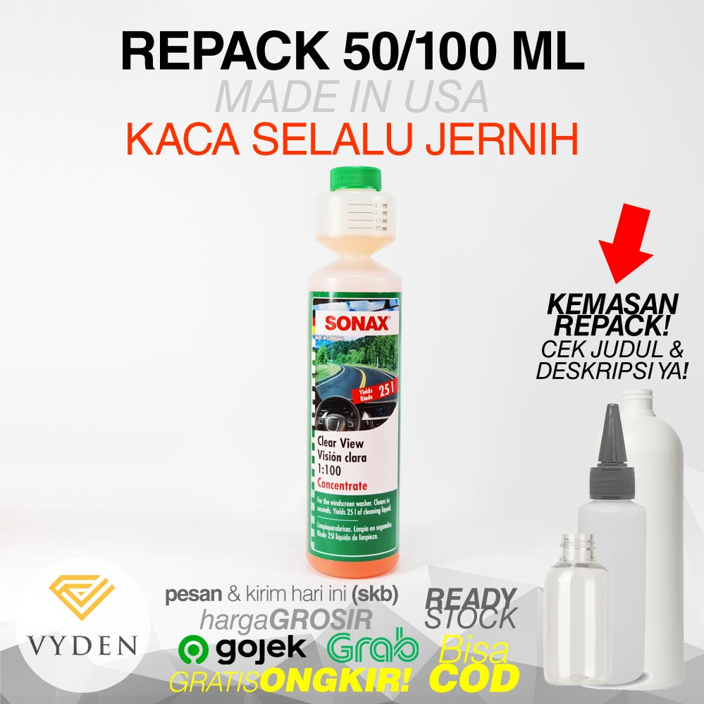 SONAX CLEAR VIEW Concentrate REPACK Konsentrat Air Wiper Kaca Mobil MURAH