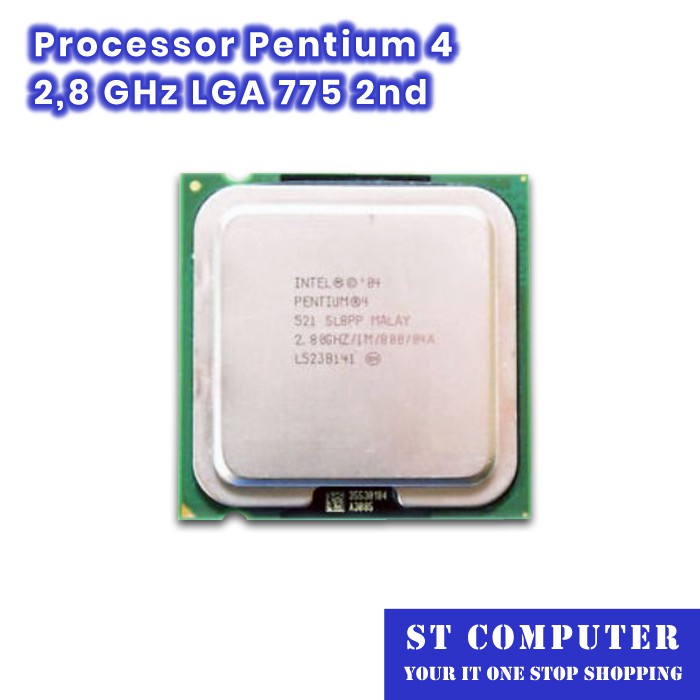 Processor Pentium 4 2,8 GHz LGA 775 Second Prosesor Intel Komponen PC Dekstop Komputer Bekas